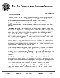 Congressional Update