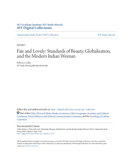 Fair and Lovely: Standards of Beauty, Globalization, and the Modern