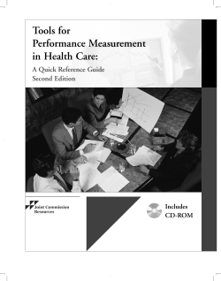 Tools for Performance Measurement in Health Care