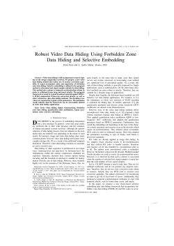 Robust Video Data Hiding Using Forbidden Zone