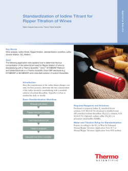 Application Note: Standardization of Iodine Titrant for Ripper