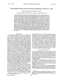 Seismological aspects of the Guatemala Earthquake of February 4