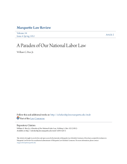 A Paradox of Our National Labor Law
