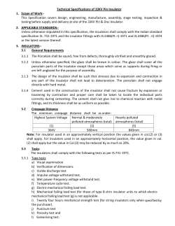 Technical Specifications of 33KV Pin Insulator 1. Scope of