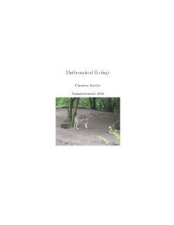 Mathematical Ecology