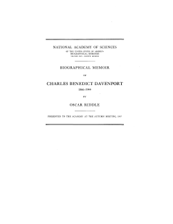 charles benedict davenport - National Academy of Sciences