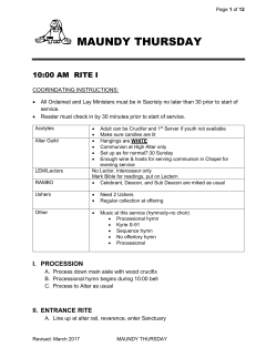 maundy thursday - Church of the Redeemer, Sarasota