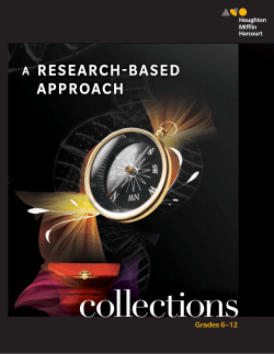 research-based approach - Houghton Mifflin Harcourt