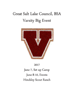 Great Salt Lake Council, BSA Varsity Big Event