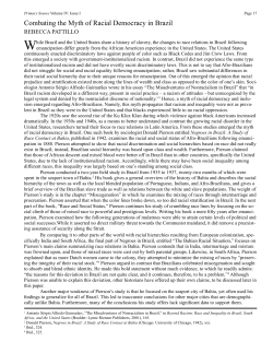 Combating the Myth of Racial Democracy in Brazil