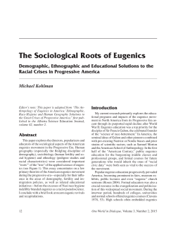 The Sociological Roots of Eugenics