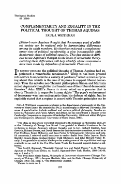 complementarity and equality in the political thought of thomas