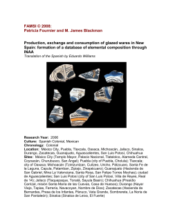 Production, exchange and consumption of glazed wares in New Spain