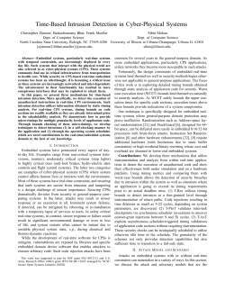 Time-Based Intrusion Detection in Cyber
