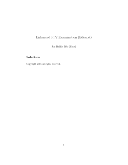 Enhanced FP2 Examination (Edexcel)