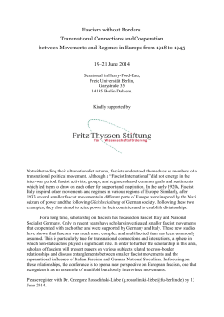 Fascism without Borders. Transnational Connections and