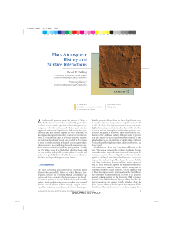 Mars Atmosphere History and Surface Interactions