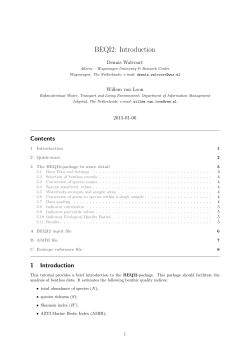 BEQI2 - R Project