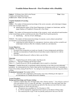 Franklin D. Roosevelt Lesson Plan