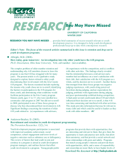 RYMHM Winter 2009 - California 4-H