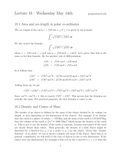 Lecture 18 : Wednesday May 14th