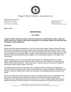Oregon District Attorneys Association, Inc.