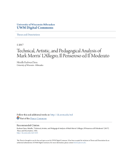 Technical, Artistic, and Pedagogical Analysis of Mark Morris` L