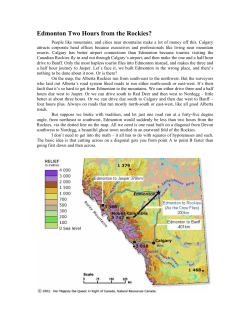 Edmonton Two Hours from the Rockies?