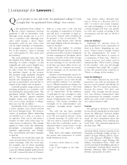 Language for Lawyers - Federal Bar Association