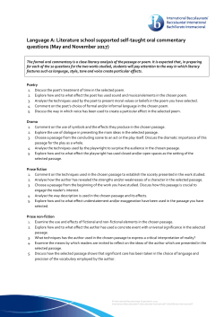 Self-Taught Oral Commentary Questions for May and November 2017