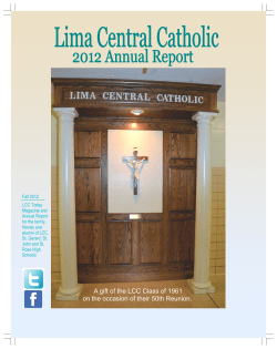 lcc today annual report - Lima Central Catholic High School