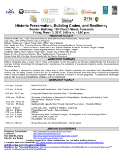 HP and Bldg Codes PENSACOLA - AIA NW FL Chapter