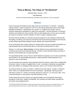 Time is Money: The Value of “On-Demand”