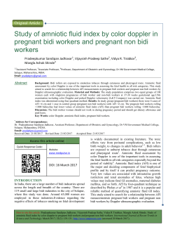 Study of amniotic fluid index pregnant bidi workers and