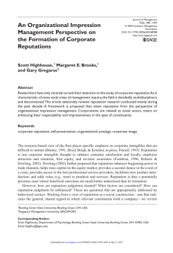 An Organizational Impression Management Perspective
