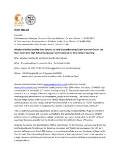 PRESS RELEASE Wiseburn Unified and Da Vinci Schools to Hold