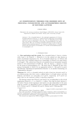 AN INDEPENDENCE THEOREM FOR ORDERED SETS OF