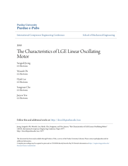 The Characteristics of LGE Linear Oscillating Motor - Purdue e-Pubs