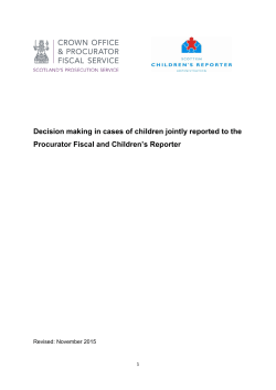 Decision making in cases of children jointly reported to the