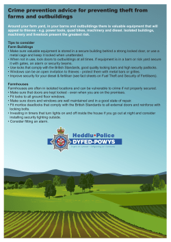 Crime prevention advice for preventing theft from farms and