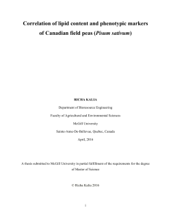 Correlation of lipid content and phenotypic