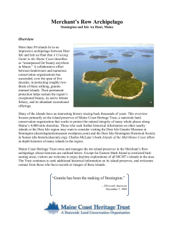 Merchant`s Row Islands - Maine Coast Heritage Trust