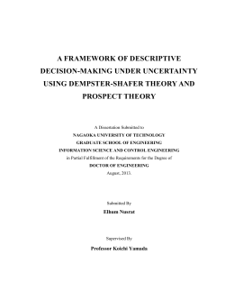 a framework of descriptive decision-making under uncertainty using