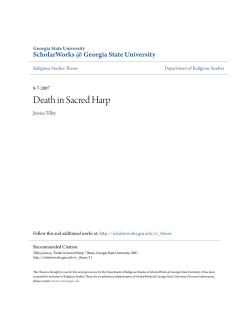 Death in Sacred Harp - ScholarWorks @ GSU