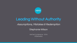 Leading Without Authority Assumptions, Mistakes