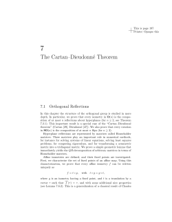 The Cartan&ndash;Dieudonn&eacute; Theorem