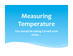 Measuring Temperature PDF