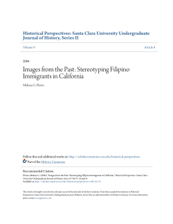 Images from the Past: Stereotyping Filipino