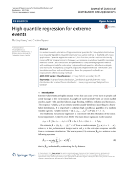 High quantile regression for extreme events