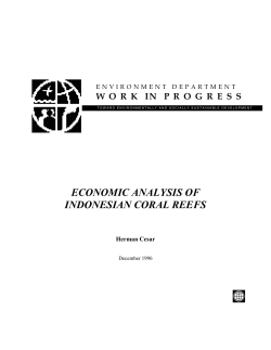 economic analysis of indonesian coral reefs